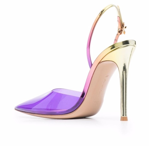 Ss24 and wedding season Gianvito Rossi Ribbon D’Orsay 105mm Plexi Slingback Pump - Picture 2 of 11